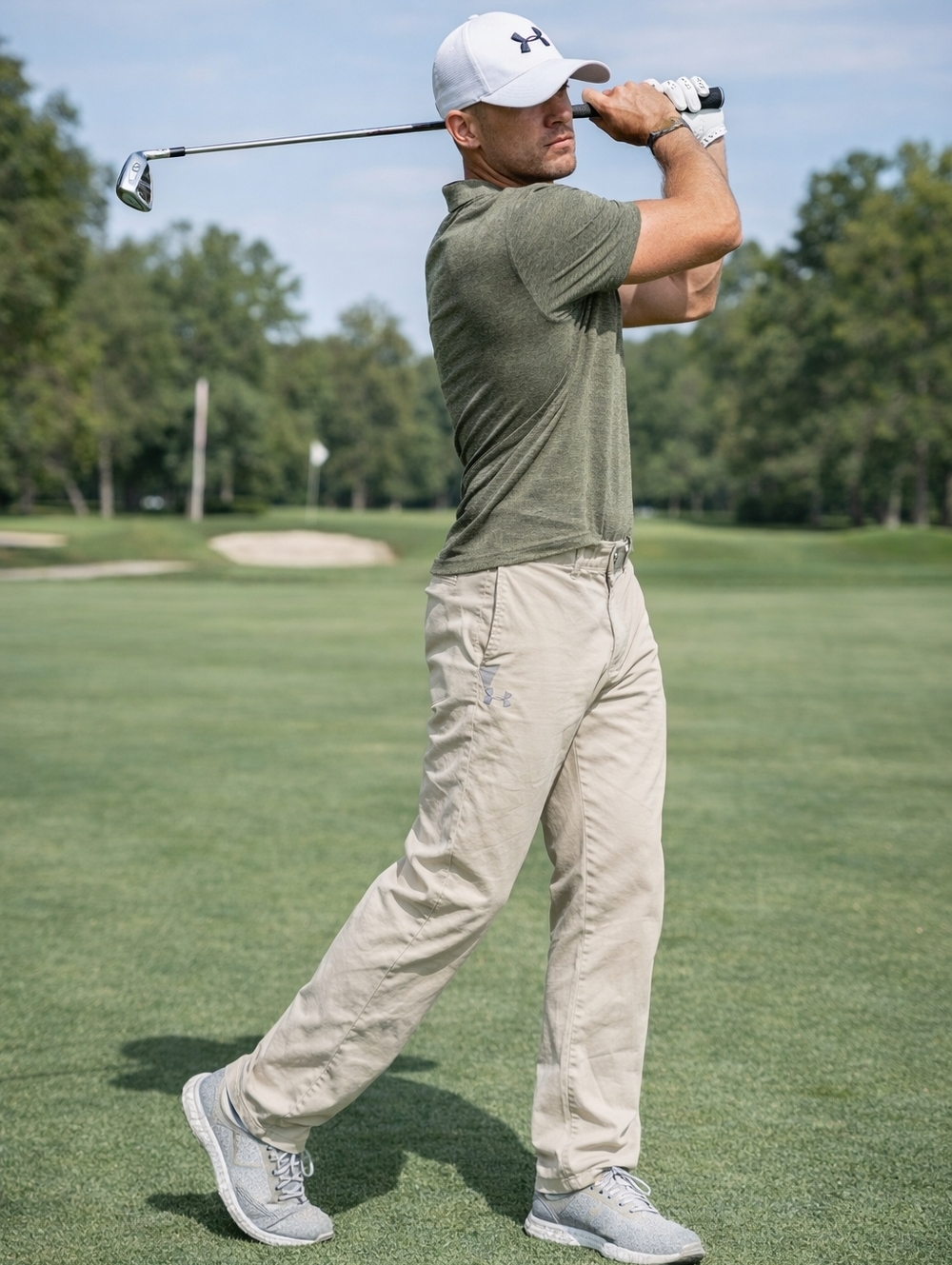 Under Armour Match Play Men's Golf Pants Tan chinos Size 38x32